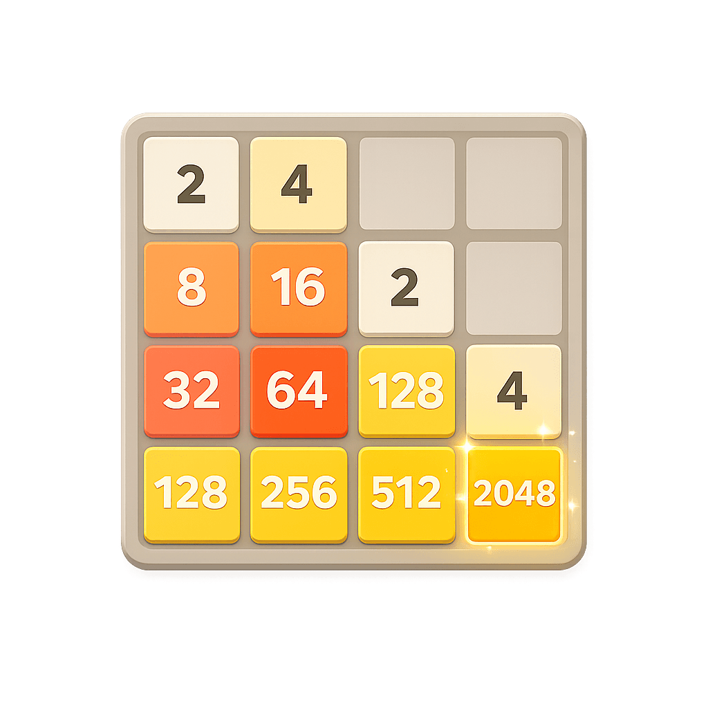 2048 Number Tile Merge Game